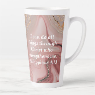 Taza De Café Latte Personalización de la escritura bíblica Personaliz