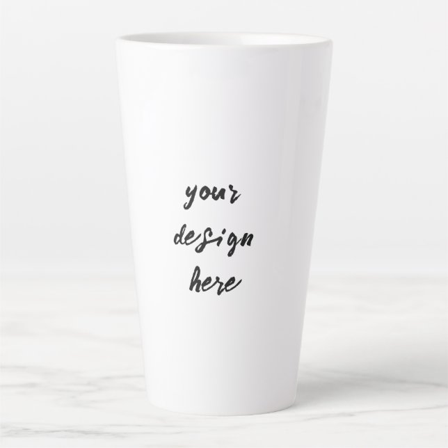 Taza De Café Latte Personalización o Personalizar (Anverso)