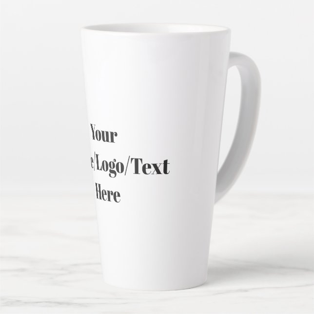 Taza De Café Latte Personalización o Personalizar (Ángulo derecho)