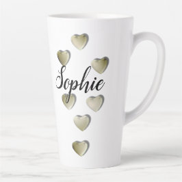 Taza de café Latte personalizada con nombre