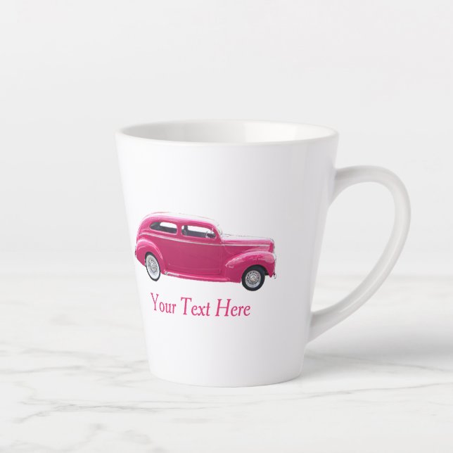 Taza De Café Latte Personalizado 1940 Famoso americano Make Sedan (Derecha)