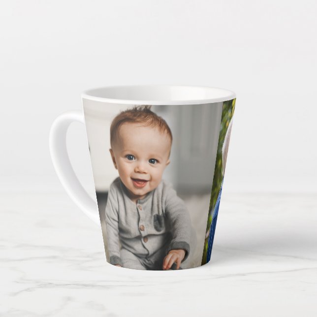 Taza De Café Latte Personalizado 2 Foto (Ángulo izquierdo)