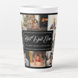Taza De Café Latte Personalizado 8 Mejor Collage de fotos Papel Hídri