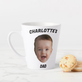 Taza De Café Latte Personalizado Baby Face Mug, Personalizado New Dad