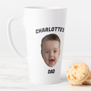Taza De Café Latte Personalizado Baby Face Mug, Personalizado New Dad