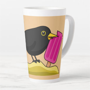 Taza De Café Latte Personalizado Blackbird come un helado