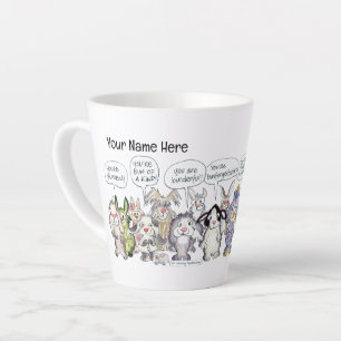 Taza De Café Latte personalizado Bunderful Bunny Rabbits Personalizad