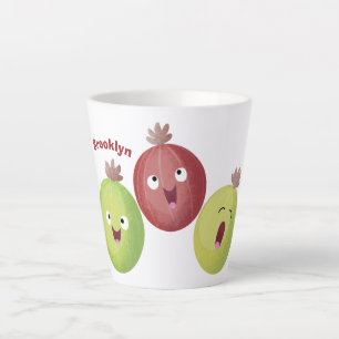 Taza De Café Latte Personalizado cantante de trío de gooseberry