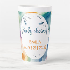 Taza De Café Latte Personalizado de Baby Shower de Cute BOHO