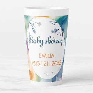 Taza De Café Latte Personalizado de Baby Shower de Cute BOHO