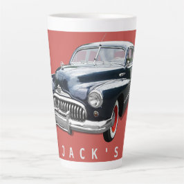 Taza De Café Latte Personalizado de Black Buick vintage de los años 4