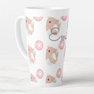 Taza De Café Latte Personalizado de conejo lindo conejo conejo conejo
