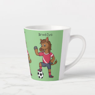 Taza De Café Latte Personalizado de fútbol divertido y divertido