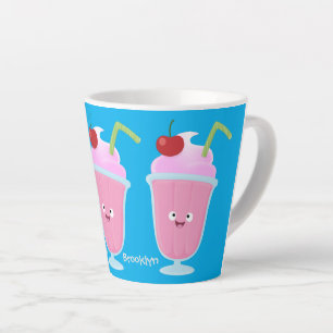 Taza De Café Latte Personalizado de helados de fresa de fresa
