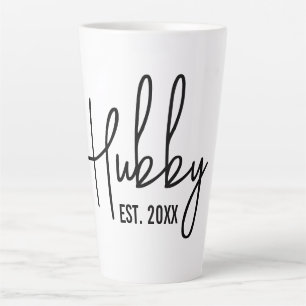 Taza De Café Latte Personalizado de Hubby y Wifey fundó el año pasado