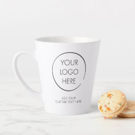 Taza De Café Latte Personalizado de logotipos básicos, negocios o mar
