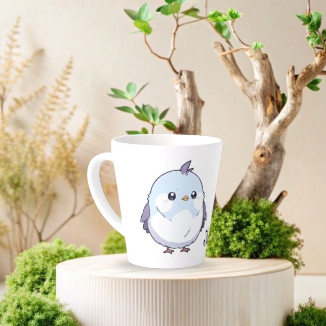 Taza De Café Latte Personalizado de pájaro Cute Kawaii Chubby - Paste (Subido por el creador)