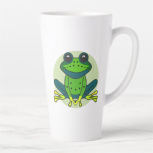 Taza De Café Latte Personalizado de rana verde