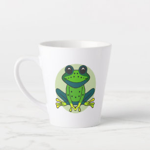 Taza De Café Latte Personalizado de rana verde