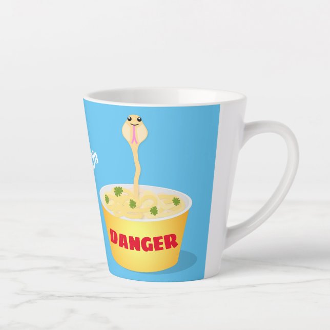 Taza De Café Latte Personalizado de serpientes de fideos de pelo hues (Derecha)