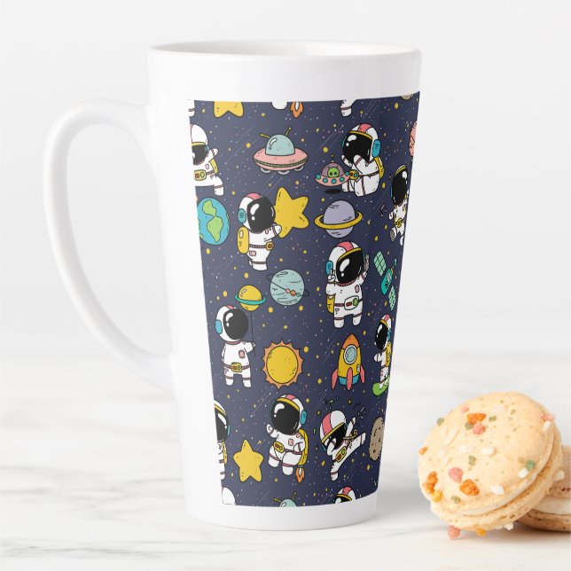 Taza De Café Latte Personalizado del espacio ultraterrestre astronaut (In situ)