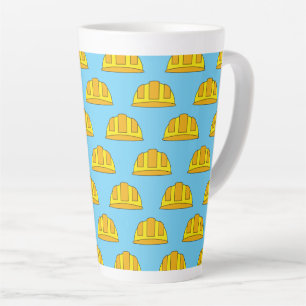 Taza De Café Latte Personalizado del Gorra duro amarillo