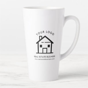 Taza De Café Latte Personalizado del logotipo comercial del agente in