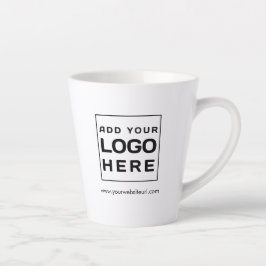 Taza De Café Latte Personalizado del sitio web de la marca de logotip