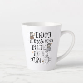 Taza De Café Latte Personalizado disfruta de pequeñas cosas en la vid