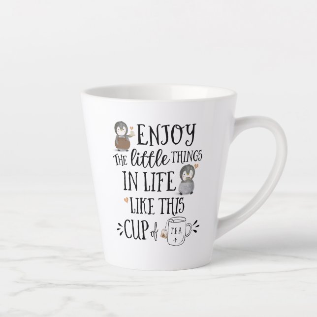 Taza De Café Latte Personalizado disfruta de pequeñas cosas en la vid (Derecha)