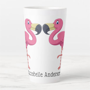 Taza De Café Latte Personalizado Flamingos Personalizado