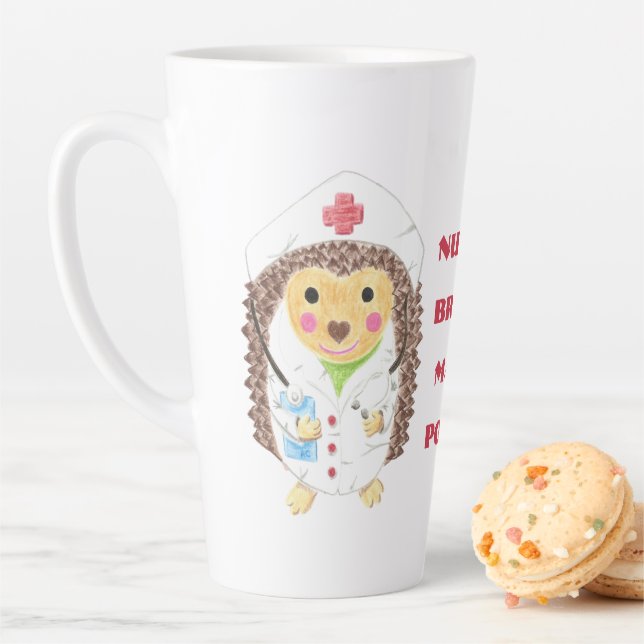 Taza De Café Latte Personalizado Hedgehog Enfermera Magia Potion Latt (In situ)