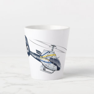 Taza De Café Latte Personalizado Helicopter