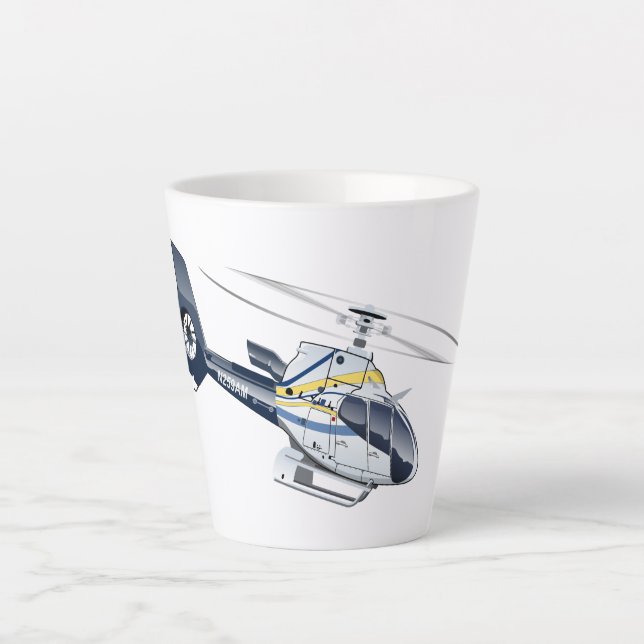 Taza De Café Latte Personalizado Helicopter (Anverso)