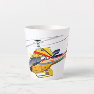 Taza De Café Latte Personalizado Helicopter