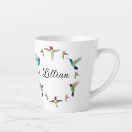 Taza De Café Latte Personalizado Hummingbird Mug