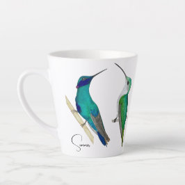 Taza De Café Latte Personalizado Hummingbirds Mug