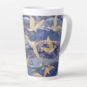 Taza De Café Latte Personalizado japonés de grúa