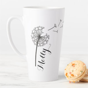 Taza De Café Latte Personalizado Latte Flower Mug