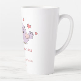 Taza De Café Latte Personalizado lindo amoríos corazones rosas San Va