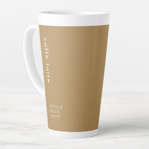 Taza De Café Latte Personalizado minimalista texto alto latte mug