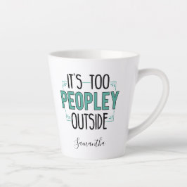 Taza De Café Latte Personalizado Para La Gag De Introvertido