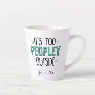 Taza De Café Latte Personalizado Para La Gag De Introvertido