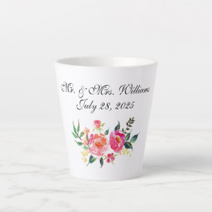 Taza De Café Latte Personalizado para recién casados