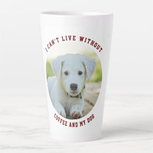 Taza De Café Latte Personalizado Photo Dog Latte Mug