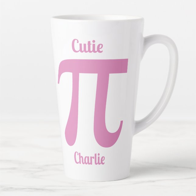 Taza De Café Latte Personalizado Pi / Cutie Pi (Derecha)