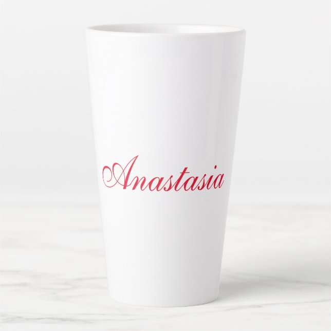 Taza De Café Latte Personalizado profesional de nombres de escritura  (Anverso)