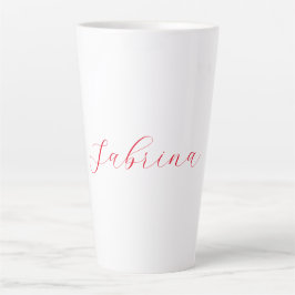 Taza De Café Latte Personalizado profesional de nombres de escritura 