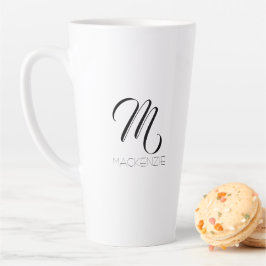 Taza De Café Latte Personalizado simple y elegante personalizado