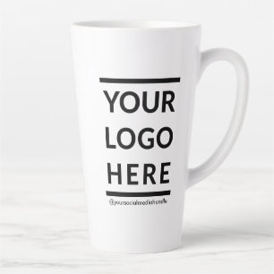 Taza De Café Latte Personalizado Tall Latte Mug con logotipo No míni